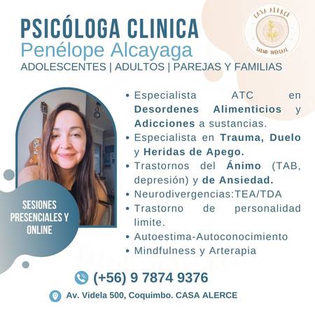 Penélope Alcayaga Areyte - psicóloga clínica